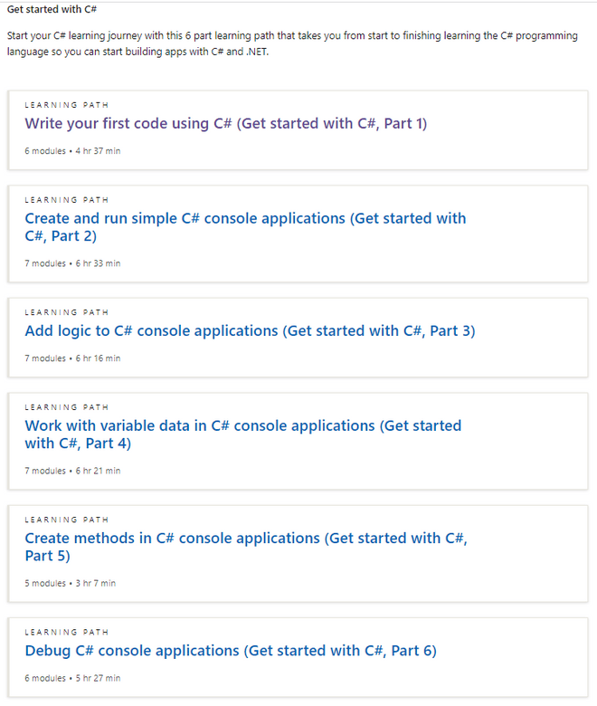 C# Learning Path